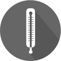 Grey Thermometer Icon